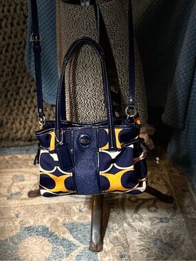 Coach Signature Stripe Linear Mini Handbag